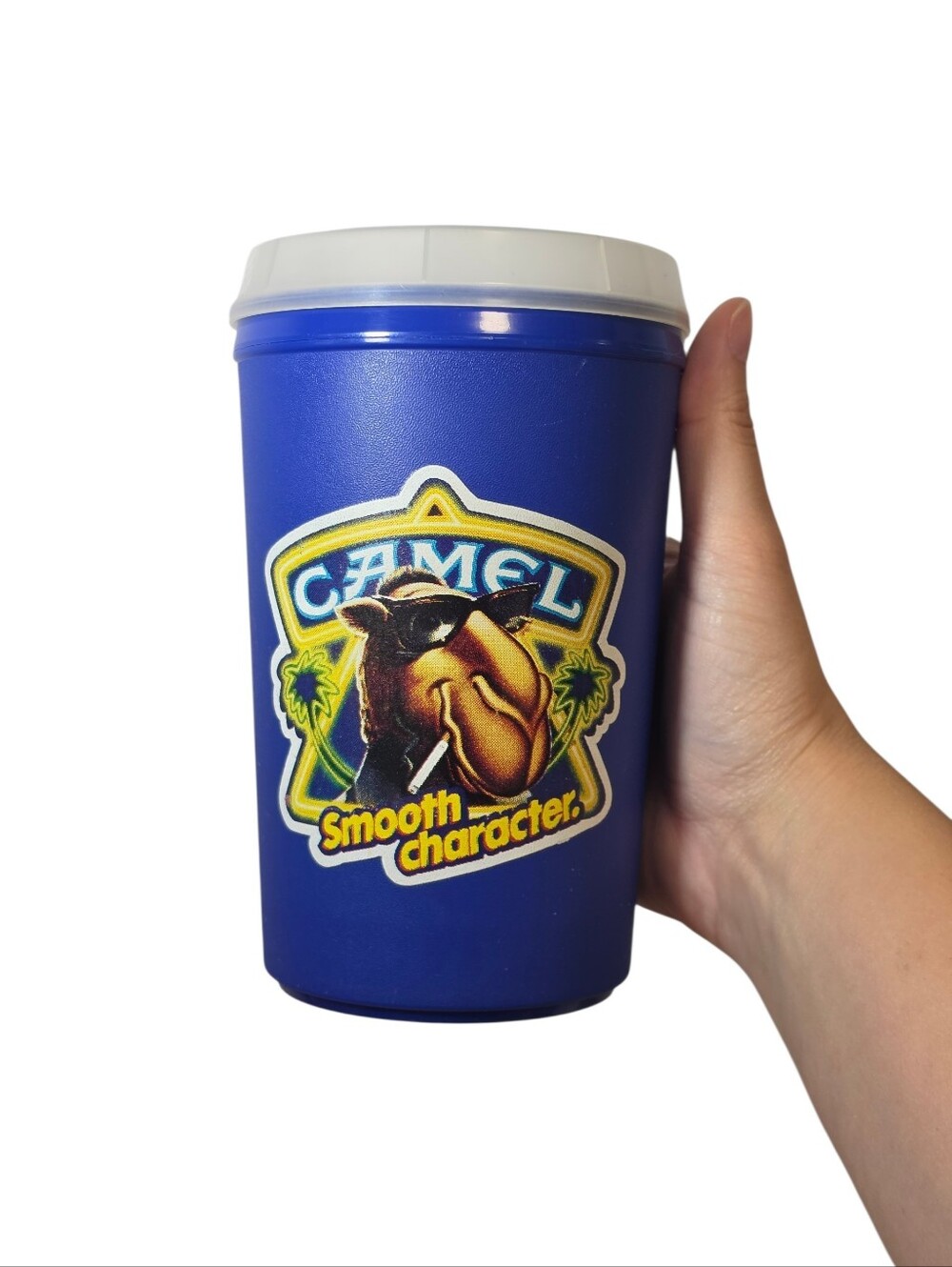 Vintage 90's Promotional Camel Cigarettes Joe Camel Smooth Character Travel Mug